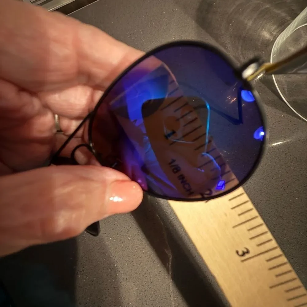 Foster Grant Polarized Aviator Sunglasses | Blue Mirror Lens | NWT